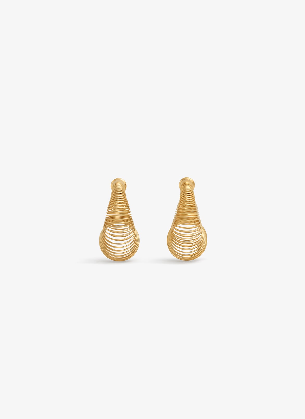 SPIRAL HOOP EARRINGS ALAÏA GOLD SPIRAL HOOP EARRINGS